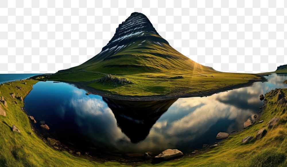 PNG Kirkjufell Mountain landscape panoramic mountain. AI generated Image by rawpixel.