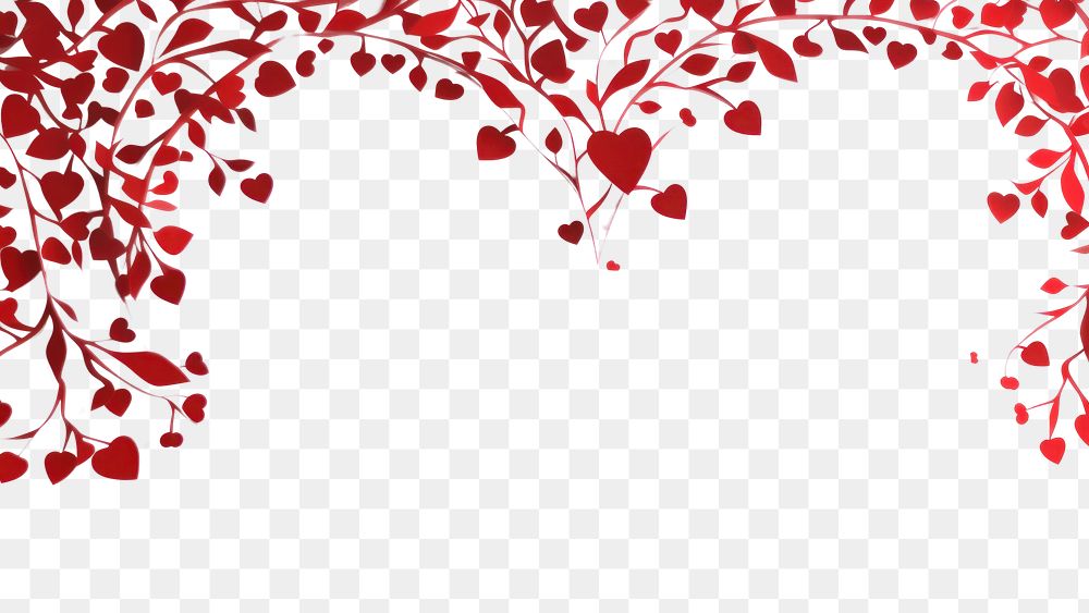 PNG Valentine day paper cut style Images backgrounds pattern plant. AI generated Image by rawpixel.