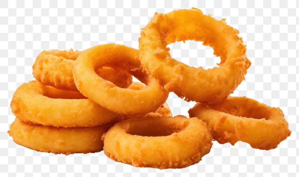 PNG  Onion rings fries food white background onion ring. AI generated Image by rawpixel.