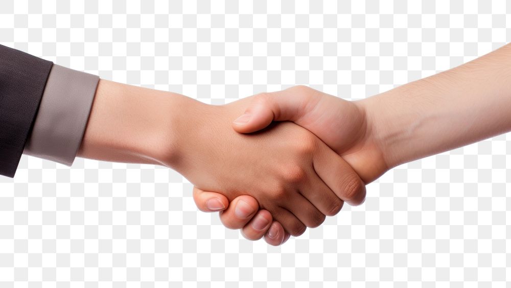 PNG  Handshake agreement greeting finger. AI generated Image by rawpixel.