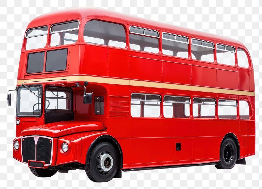 PNG Side london bus vehicle white background transportation. AI generated Image by rawpixel.
