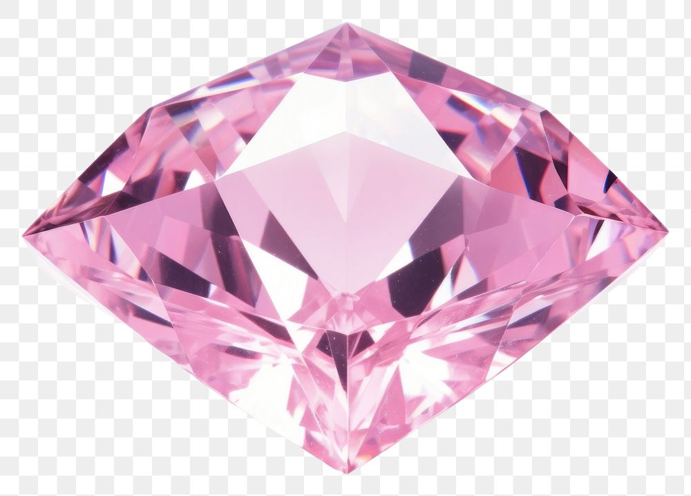 PNG Pink dimond gemstone crystal mineral. AI generated Image by rawpixel.