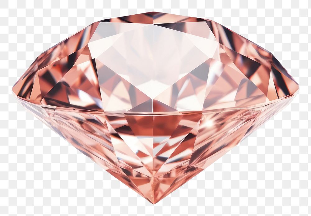 PNG Rose gold dimond gemstone jewelry diamond. AI generated Image by rawpixel.