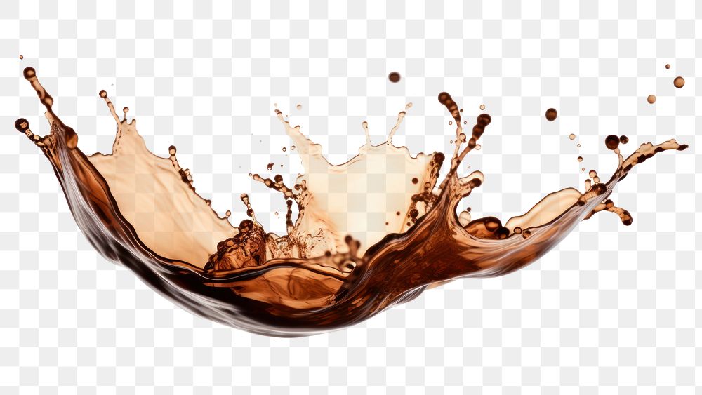 PNG Water coffee splash white background refreshment splattered. AI generated Image by rawpixel.