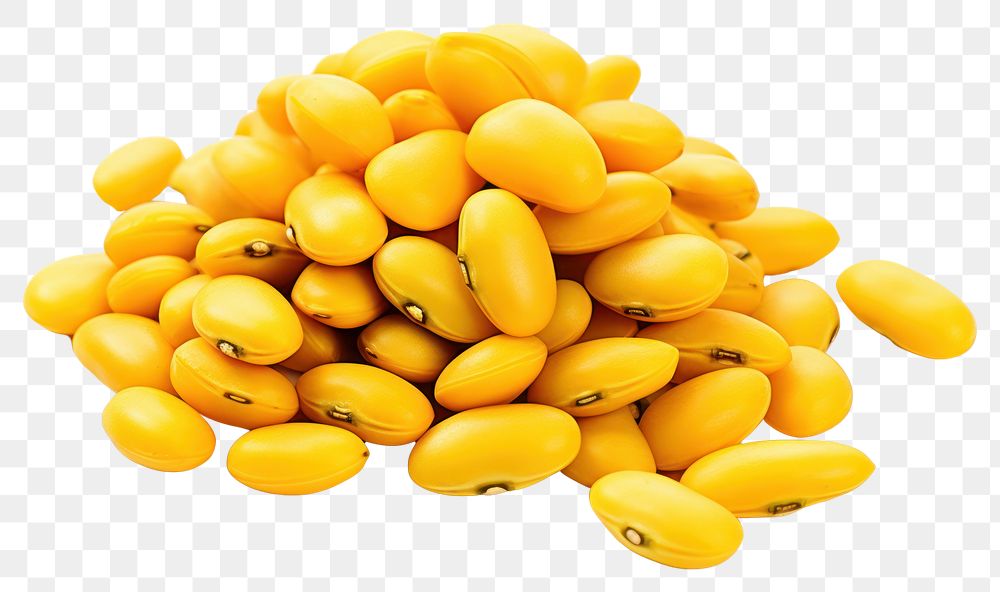 PNG  Yellow soybeans plant food pill. AI generated Image by rawpixel.