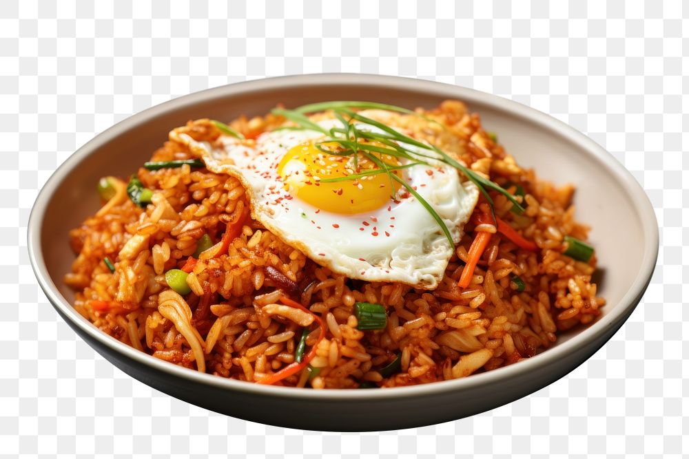photograph of a *korean fried rice*, natural lighting, stock photo aesthetic --ar 3:2