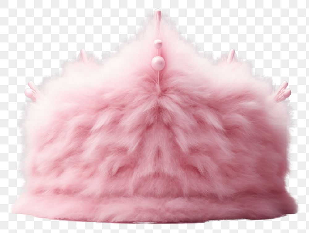 PNG Crown fur pink softness. AI generated Image by rawpixel.