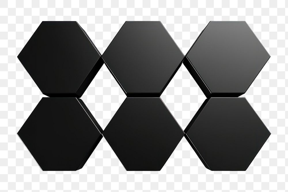 PNG  Hexagon black hexagon white background. AI generated Image by rawpixel.