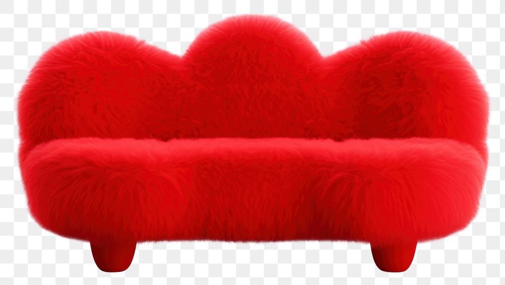 PNG Sofa furniture sofa red. AI generated Image by rawpixel.