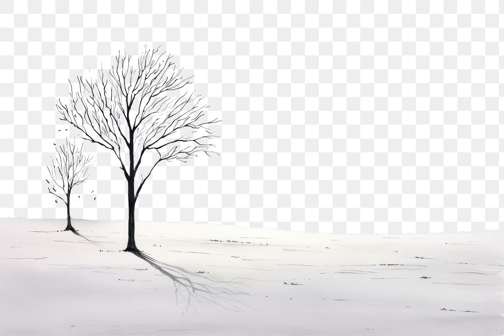 PNG Winter sketch outdoors drawing