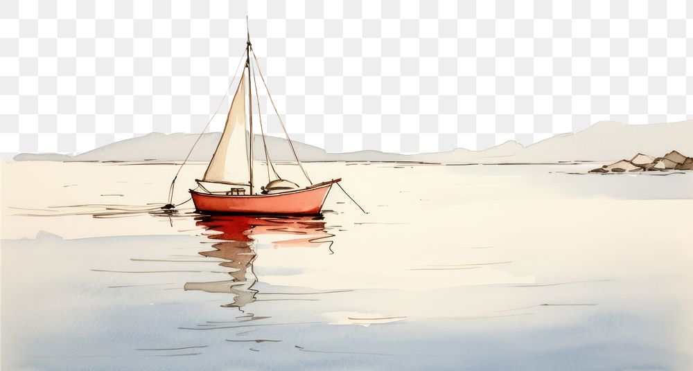 PNG Bay watercraft sailboat outdoors. AI generated Image by rawpixel.
