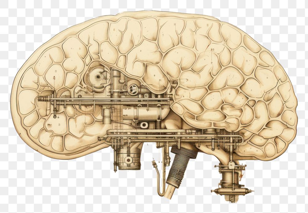 PNG Brain airship drawing brain. AI generated Image by rawpixel.