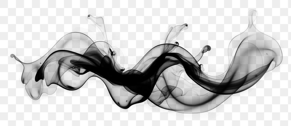 PNG Ink black smoke backgrounds white background. 