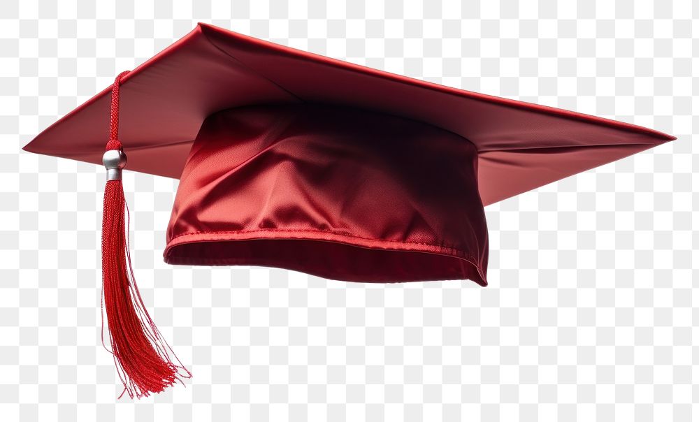PNG  A graduation cap maroon intelligence achievement. AI generated Image by rawpixel.