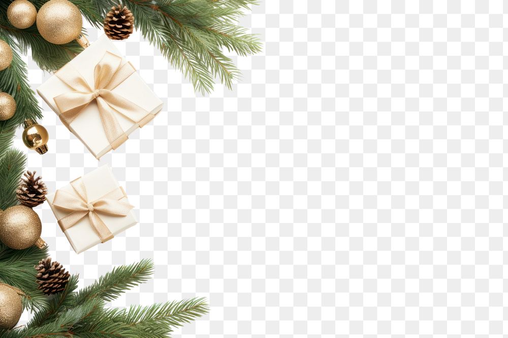 PNG  Neutral Christmas frame christmas backgrounds plant. AI generated Image by rawpixel.