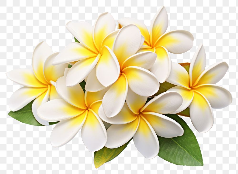 PNG  Plumeria flower petal plant. AI generated Image by rawpixel.