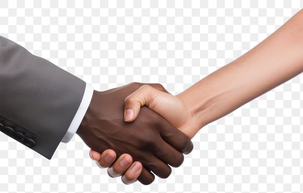 PNG  Shake hands to congratulate handshake togetherness agreement. AI generated Image by rawpixel.