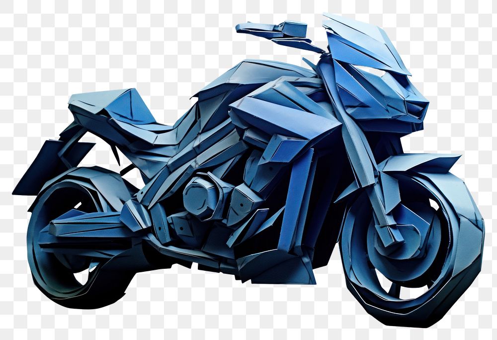 PNG Motorcycle motorcycle vehicle origami. AI generated Image by rawpixel.