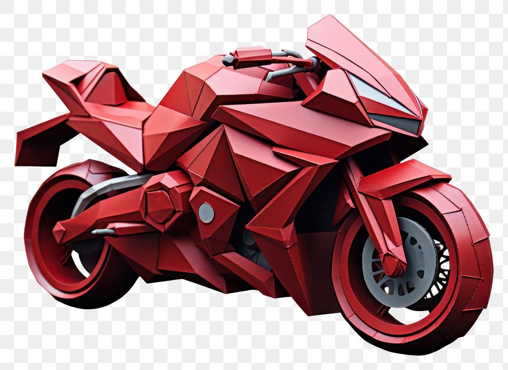 PNG Motorcycle motorcycle vehicle origami. AI generated Image by rawpixel.