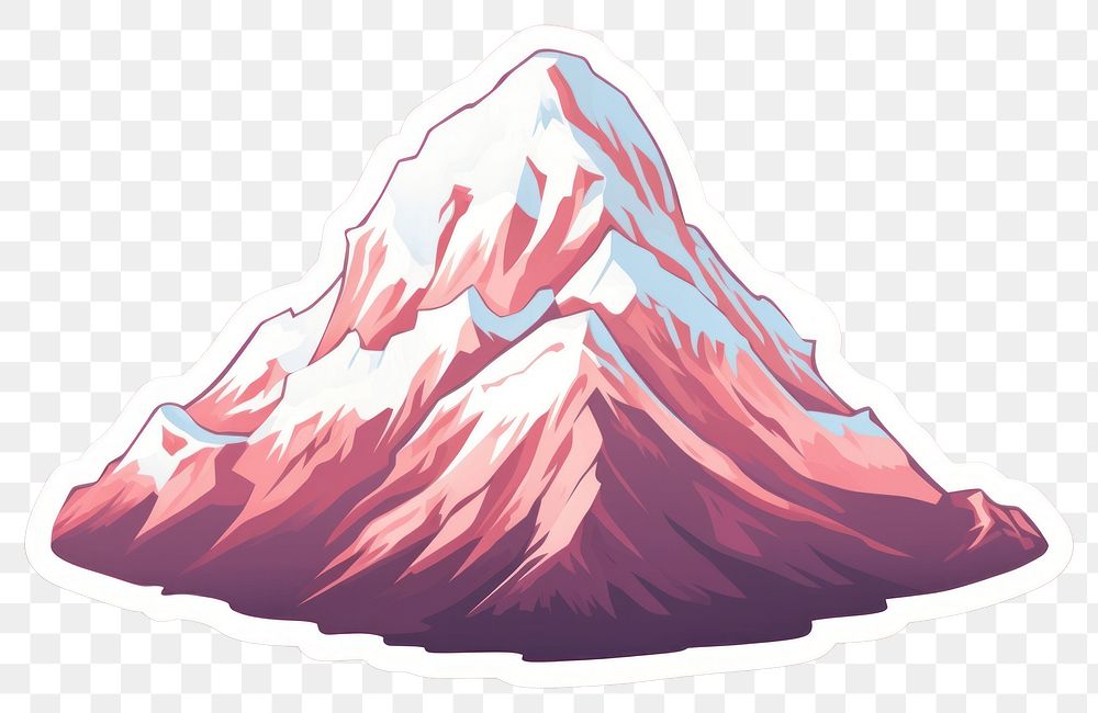 PNG Mountain peak mountain nature ice. AI generated Image by rawpixel.