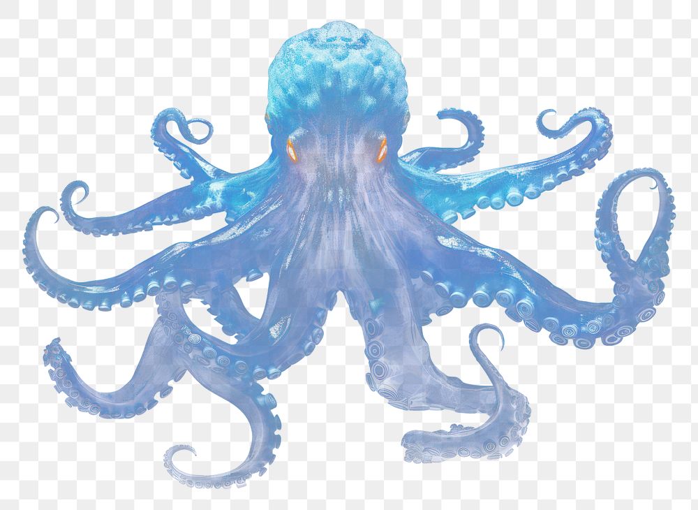 PNG Octopus octopus translucent animal. AI generated Image by rawpixel.