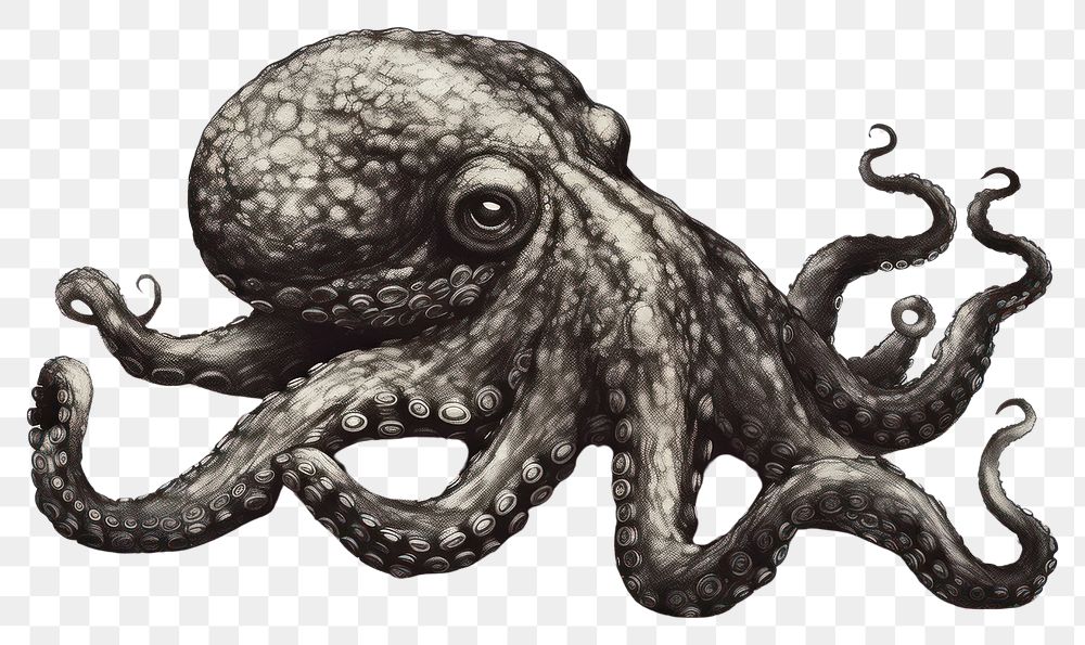 PNG Octopus octopus drawing animal. AI generated Image by rawpixel.