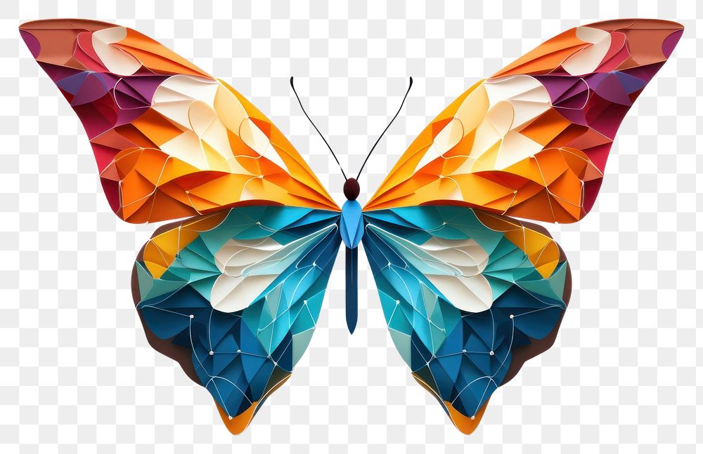 PNG Butterfly butterfly art origami. AI generated Image by rawpixel.