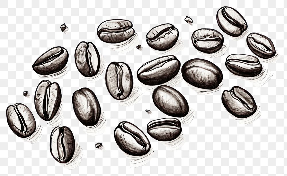 PNG Coffee beans coffee drawing art. AI generated Image by rawpixel.
