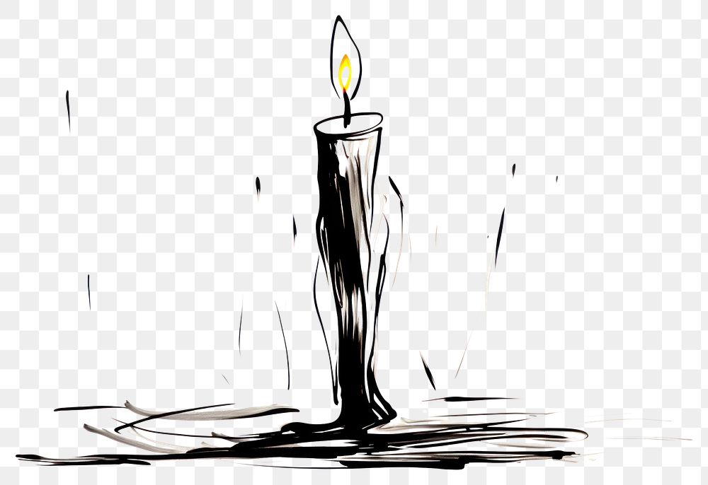 PNG Candle candle drawing fire. AI generated Image by rawpixel.