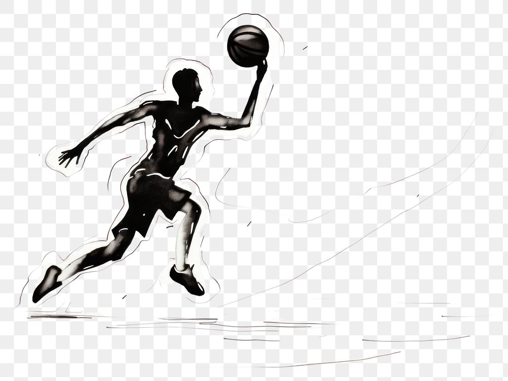 PNG Basketball basketball drawing sports. AI generated Image by rawpixel.