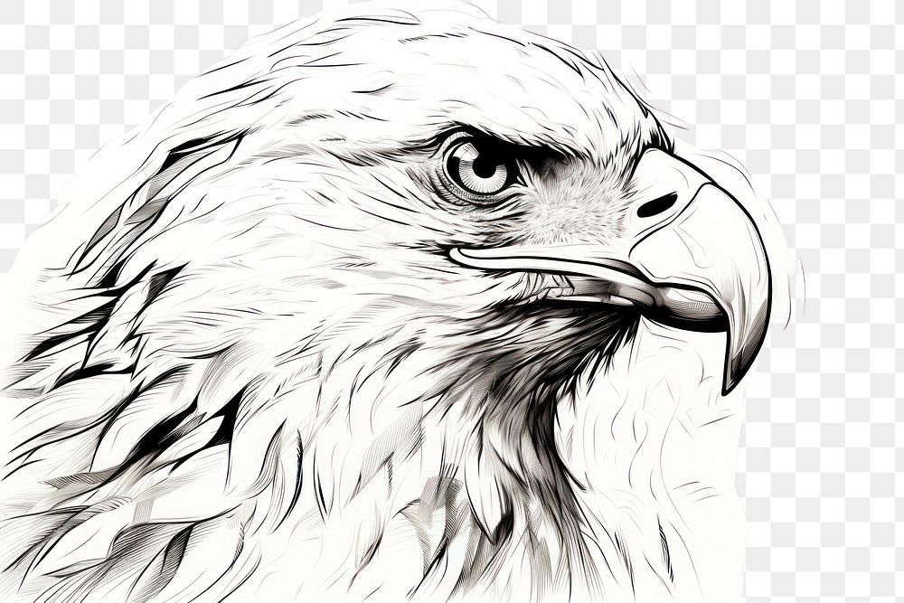 PNG Eagle drawing animal sketch. AI generated Image by rawpixel.