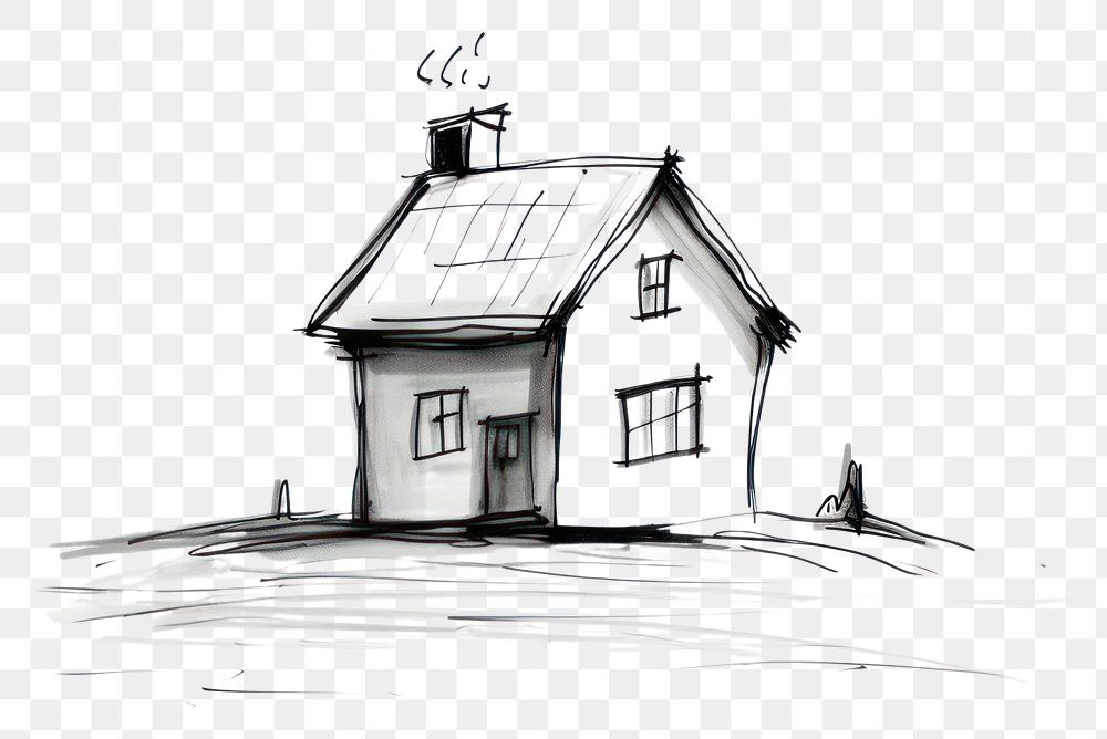 PNG Home drawing sketch art. AI generated Image by rawpixel.