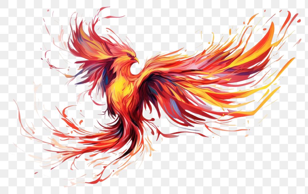 PNG Phoenix wing art white background. AI generated Image by rawpixel.