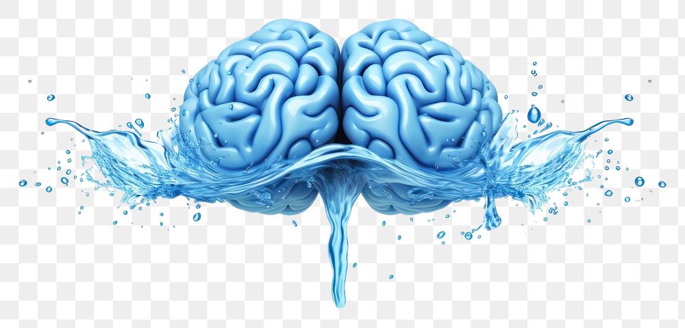 PNG Brain brain water white background. AI generated Image by rawpixel.