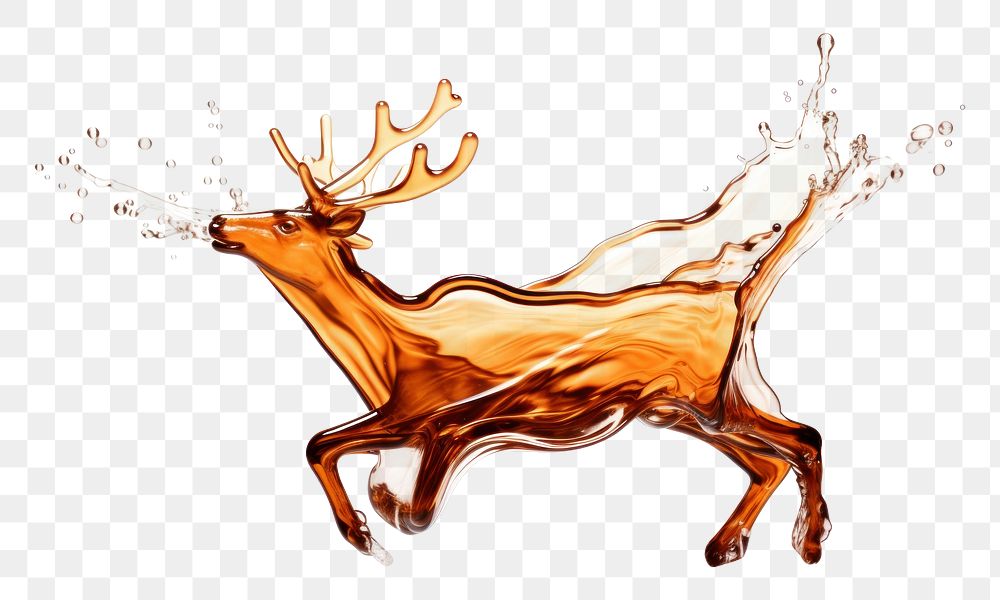 PNG Deer flowing animal mammal. AI generated Image by rawpixel.