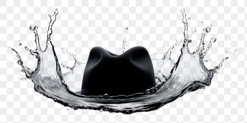 PNG Hat water hat splattered. AI generated Image by rawpixel.