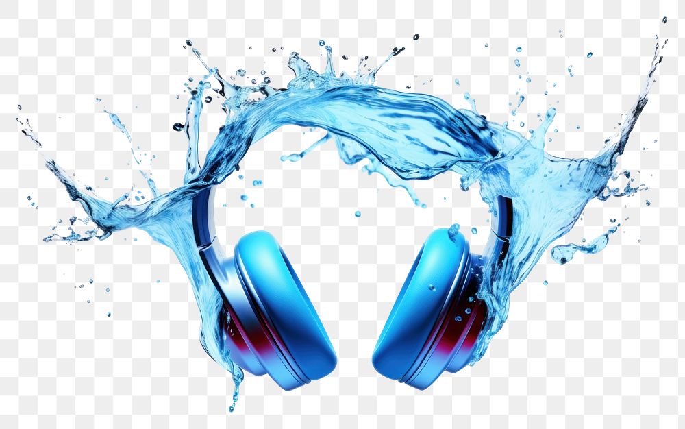 PNG Headphones headphones headset water. AI generated Image by rawpixel.