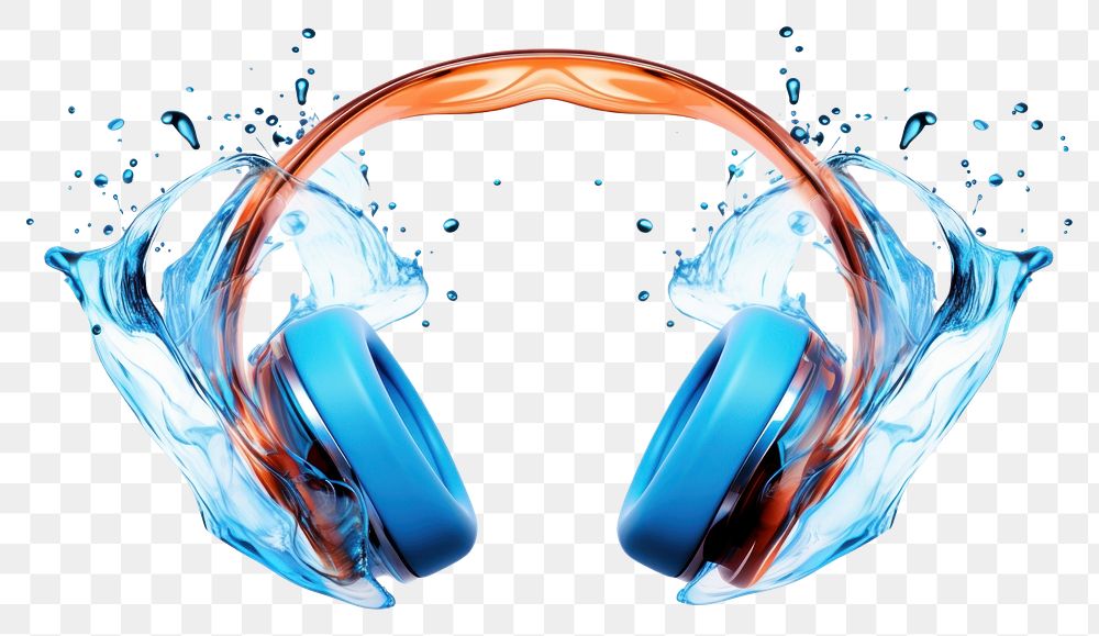 PNG Headphones headphones headset water. AI generated Image by rawpixel.