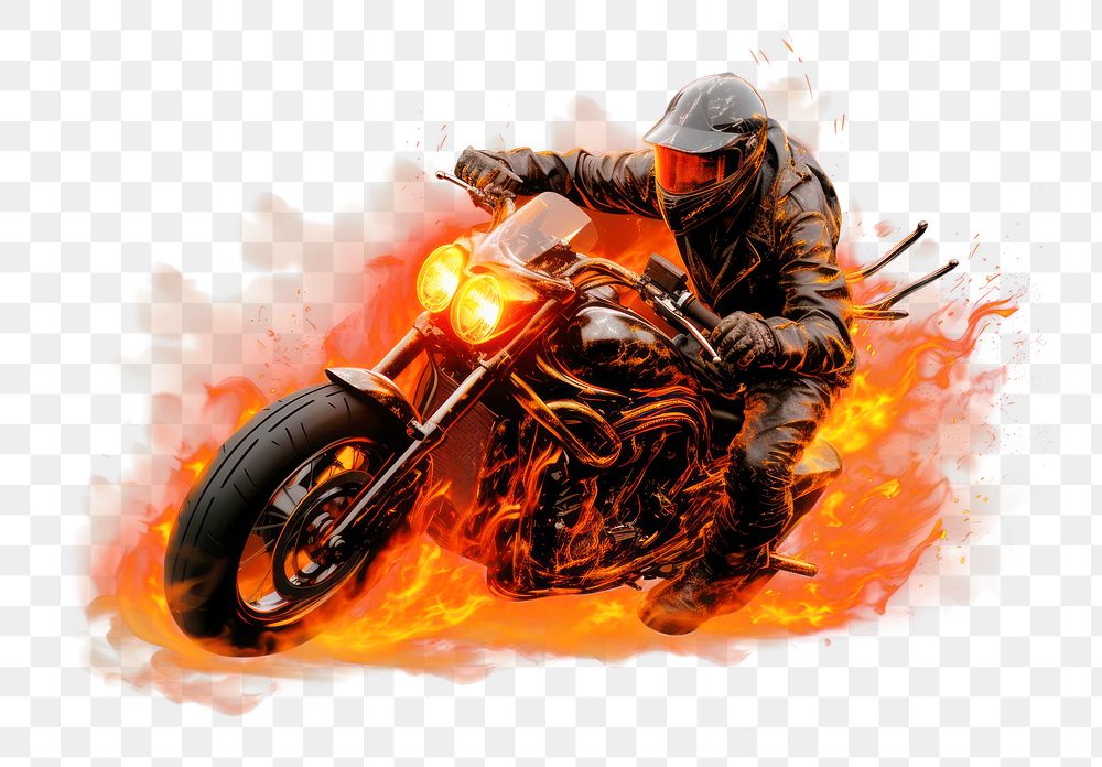 PNG Motorcycle sport motorcycle fire vehicle. AI generated Image by rawpixel.