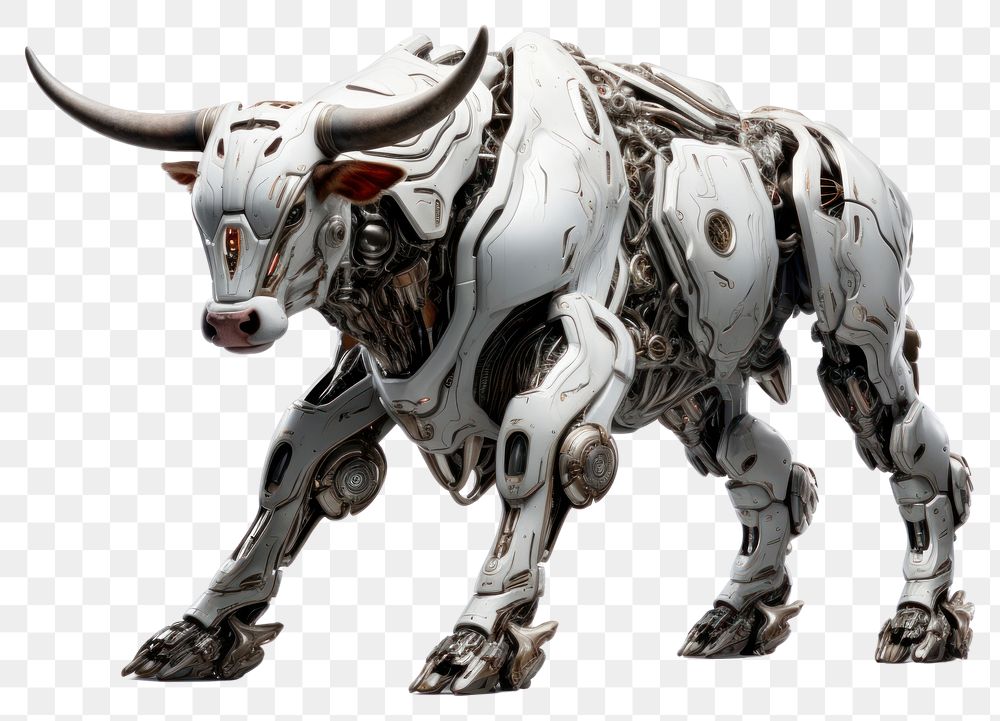 PNG Cyborg ox livestock animal mammal. AI generated Image by rawpixel.