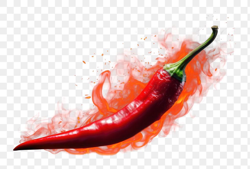 PNG Red chilli fire vegetable burning