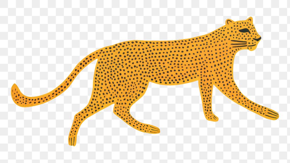 PNG Safari leopard cheetah pattern. 