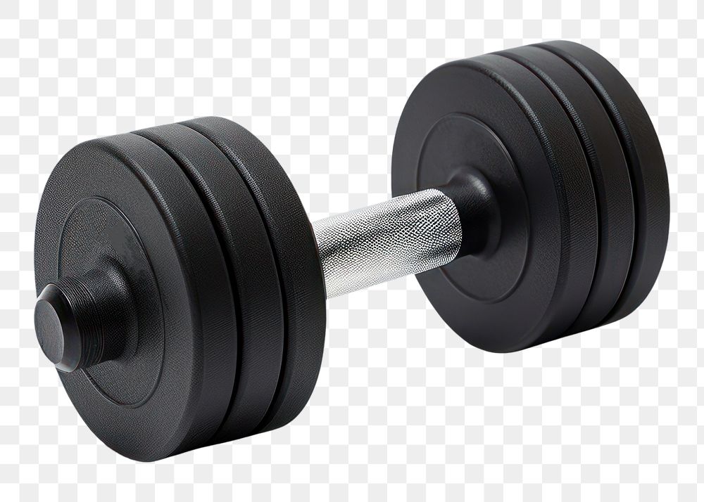 PNG  Neoprene dumbbell sports gym white background. AI generated Image by rawpixel.