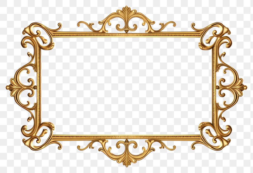 PNG  Divider frame gold white background. AI generated Image by rawpixel.