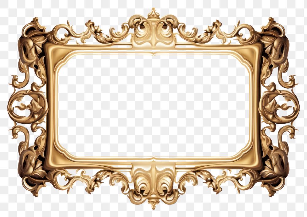 PNG  Skull frame gold white background. AI generated Image by rawpixel.