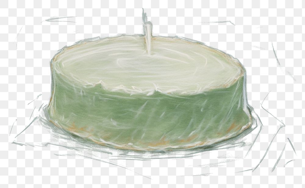 PNG Half cake dessert candle green. AI generated Image by rawpixel.