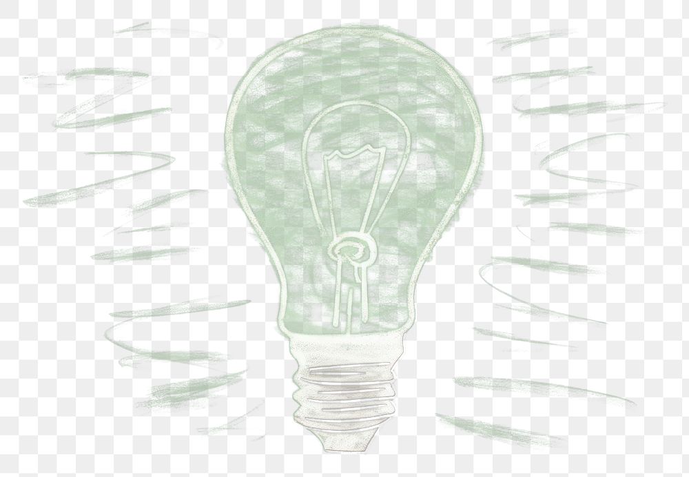 PNG Light bulb lightbulb blackboard green. AI generated Image by rawpixel.