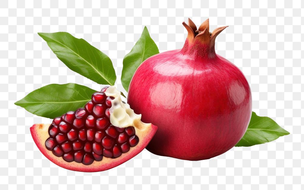 PNG Pomegranate fresh fruit plant food. AI generated Image by rawpixel.