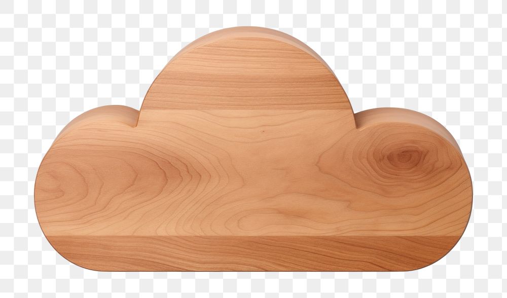 Cloud icon shape wood furniture white background. AI generated Image by rawpixel.