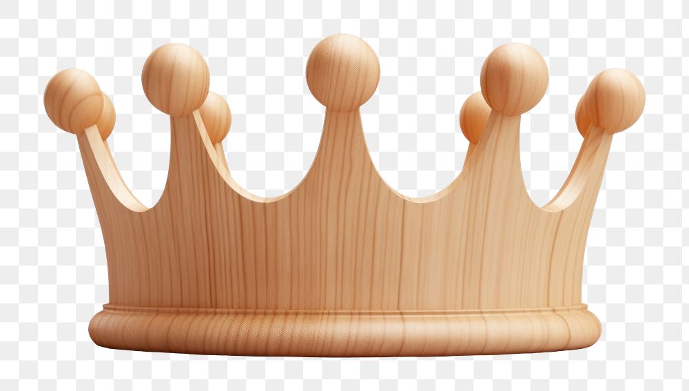 Crown icon wood white background accessories. 